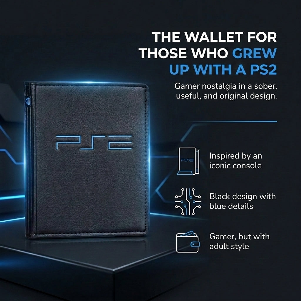 Wallet with PS2 retro console design