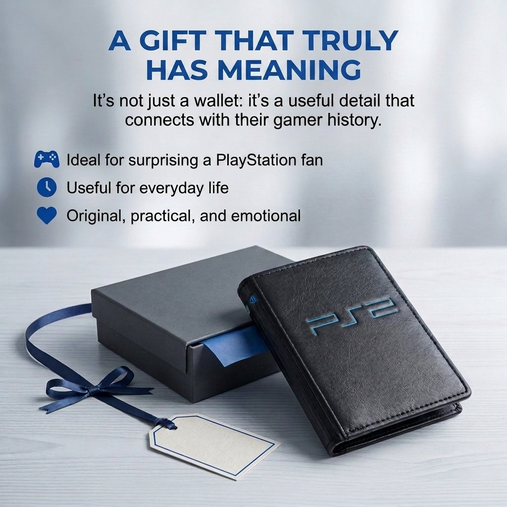 Wallet with PS2 retro console design