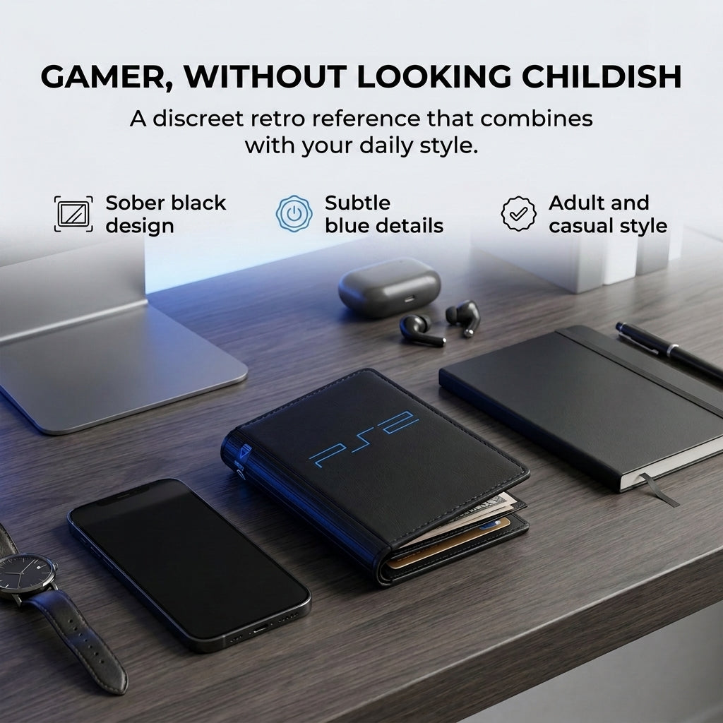 Wallet with PS2 retro console design
