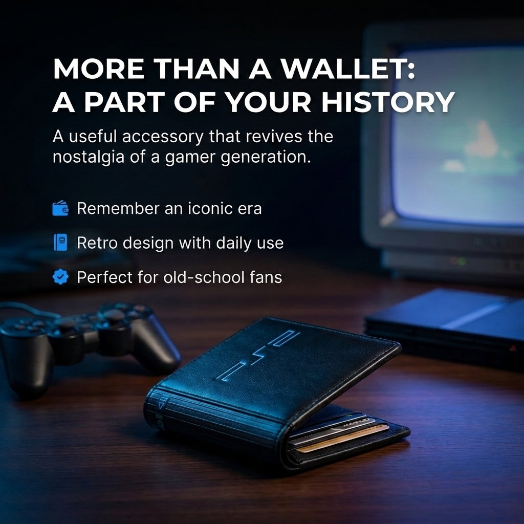 Wallet with PS2 retro console design